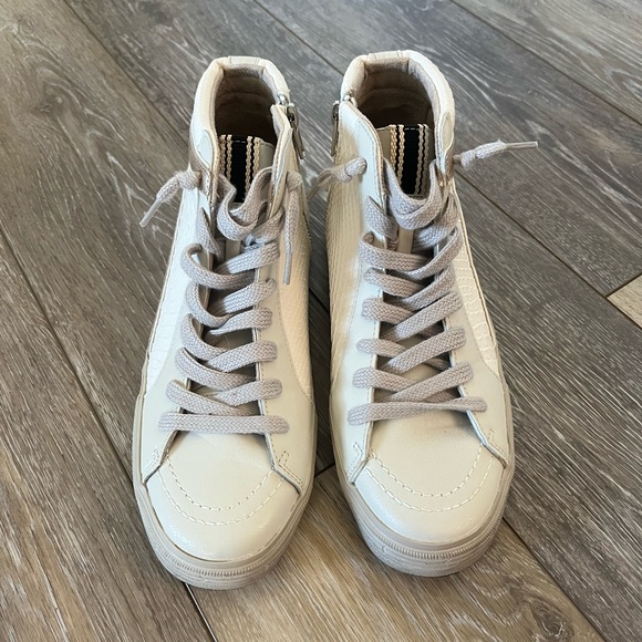 ShuShop Rooney - Bone Snake High Top Sneakers - Picture 10 of 15